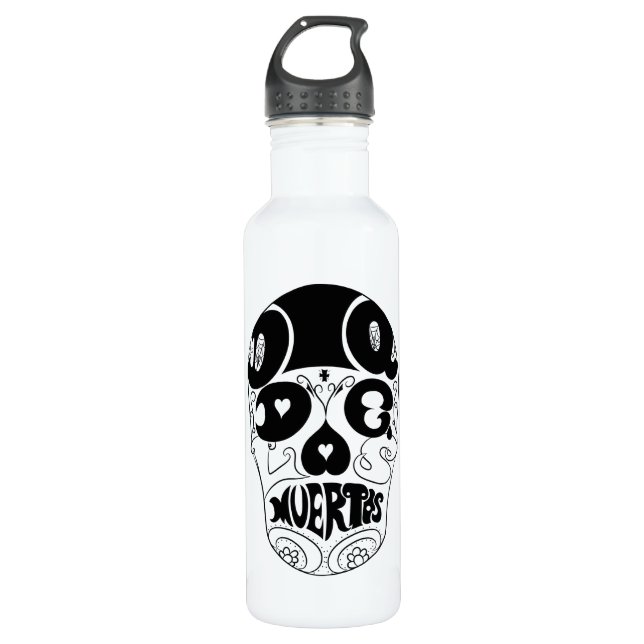 Flasche Dia De Los Muertos Skull Edelstahlflasche (Vorderseite)