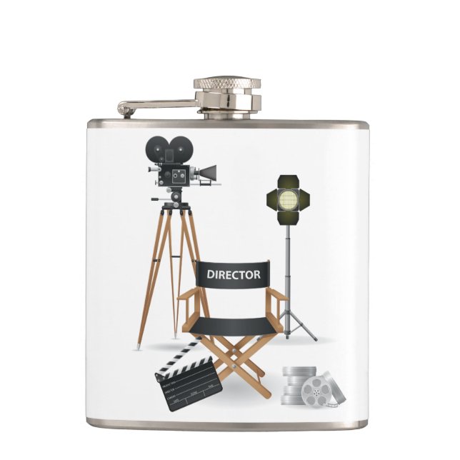 Flasche Film-Direktorn-Set Flachmann (Vorderseite)