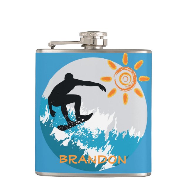 Flasche für Surfdesign Flachmann (Vorderseite)