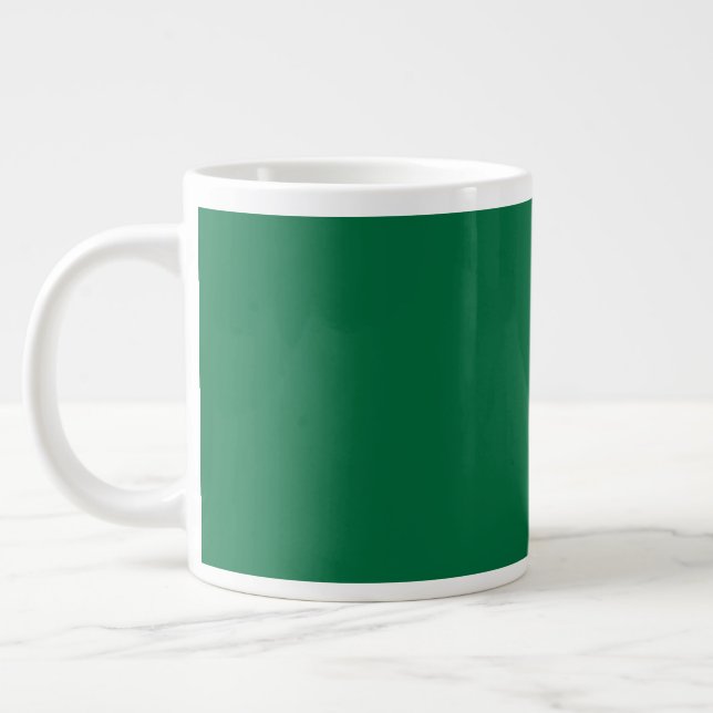 Flasche Grün Solid Farbe | Classic | elegant Jumbo-Tasse (Links)