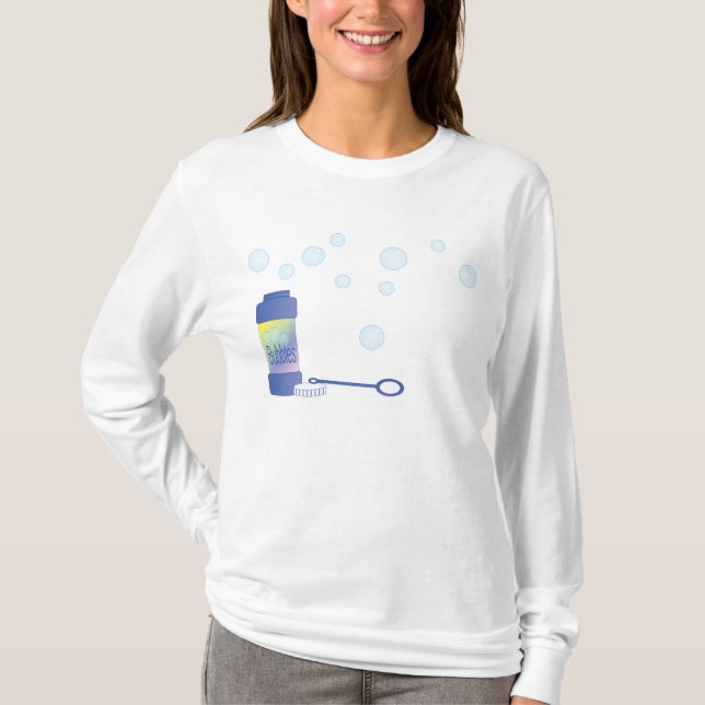 Flasche mit Bläschen T-Shirt (Vorderseite)