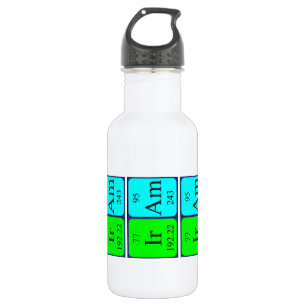 Flasche mit dem periodischen Tafelnamen Iram Trinkflasche