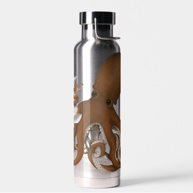 Flasche mit der Octopus Holding Chemie (Links)