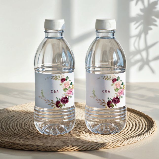 Flasche mit grünem Blütenburgund (Von Creator hochgeladen)