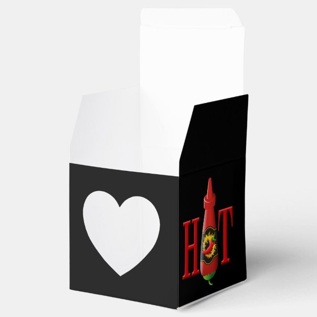 Flasche mit heißer Soße Geschenkschachtel (Geöffnet)