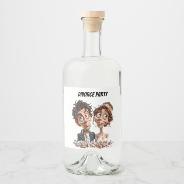 Flasche mit individualisierbarem Party Alkoholflaschenetikett (Vorderseite)