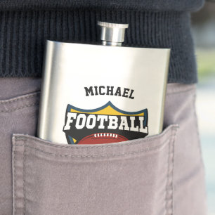 Flasche mit individuelle Name Football-Logo Flachmann