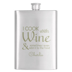 Flasche mit individuelle Name zu Weinangebot Flachmann