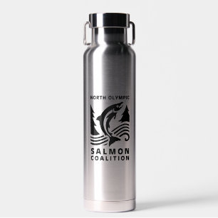 Flasche mit isoliertem Wasser - Schwarzes Logo