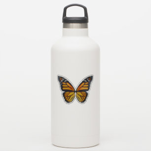 Flasche mit Monarchfliegenflügeln Aufkleber
