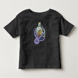 Flasche mit Oktopus Kleinkind T-shirt