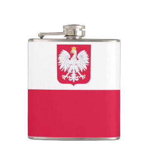 Flasche mit polnischer Flagge Flachmann