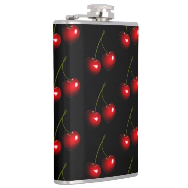 Flasche mit Red Sweet Cherries Flachmann (Rechts)