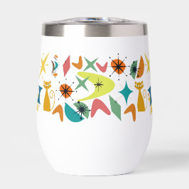 Flasche mit Retro-Muster Mitte des Jahrhunderts