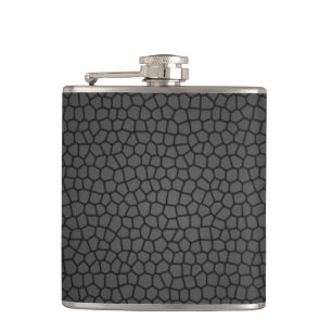 Flasche mit schwarzem Kieseldesign Flachmann