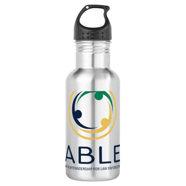 Flasche mit Wasser Edelstahlflasche (Vorderseite)