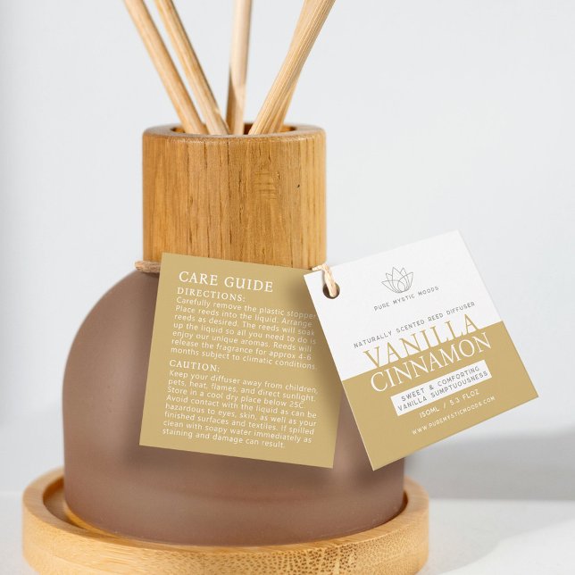 Flasche mit weißem Vanilla-Diffusor Geschenkanhänger (Von Creator hochgeladen)