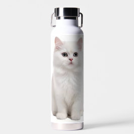 Flasche mit weißer Katze