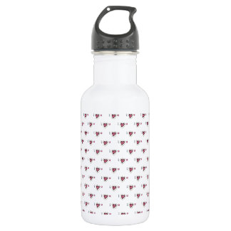 Flasche, Niedlich im Herzen u, Doodle Muster Trinkflasche