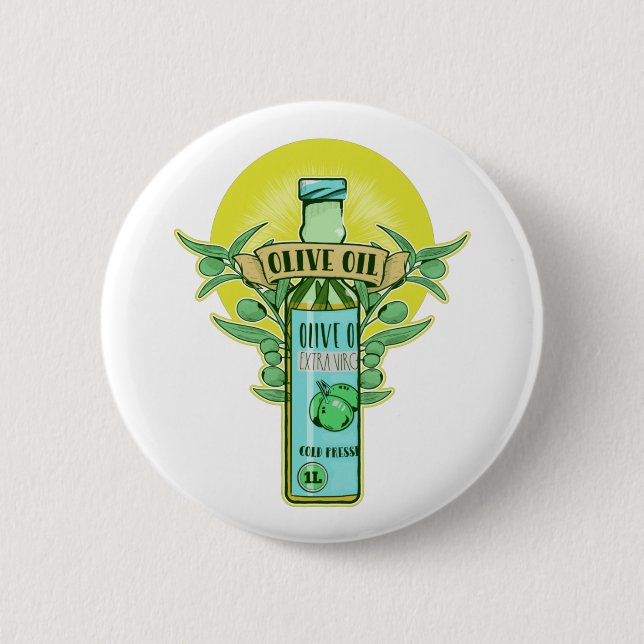 Flasche Olivenöl Button (Vorderseite)