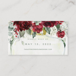 Flasche Peonies beim Hochzeitsehen der Online-RSVP Visitenkarte