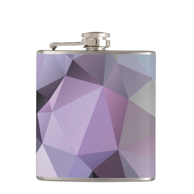 Flasche: Polygon Entwurf-Schatten von Lila u. von Flachmann (Vorderseite)