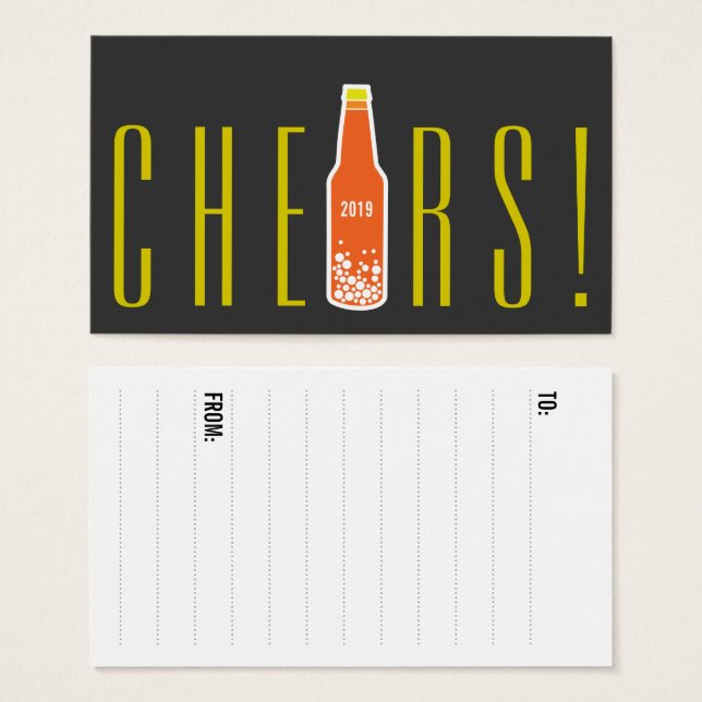 Flasche Pop Chef New Year Holiday Party Geschenk T (Vorne & Hinten)