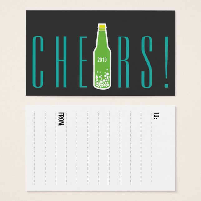 Flasche Pop Chef New Year Holiday Party Geschenk T (Vorne & Hinten)