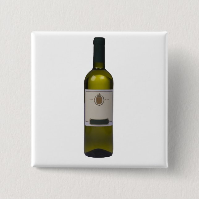 Flasche Qualitätswein mit leerem Aufkleber Button (Vorderseite)