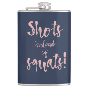 Flasche 'Shots Statt Squats' Flachmann