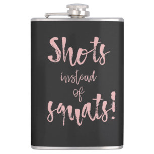 Flasche 'Shots Statt Squats' Flachmann