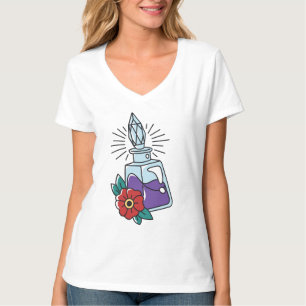 Flasche und Blume T-Shirt