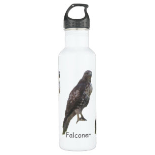 Flasche - Wanderfalke u. Name Edelstahlflasche