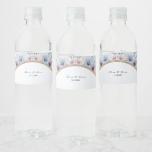 Flasche Wasser Blau Rosa Flasche Etikett
