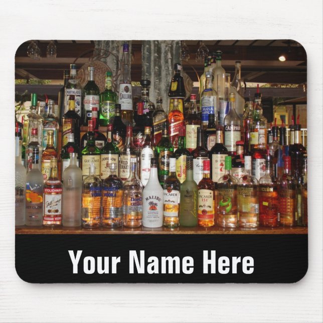Flaschen Alkohol Mousepad (Vorne)