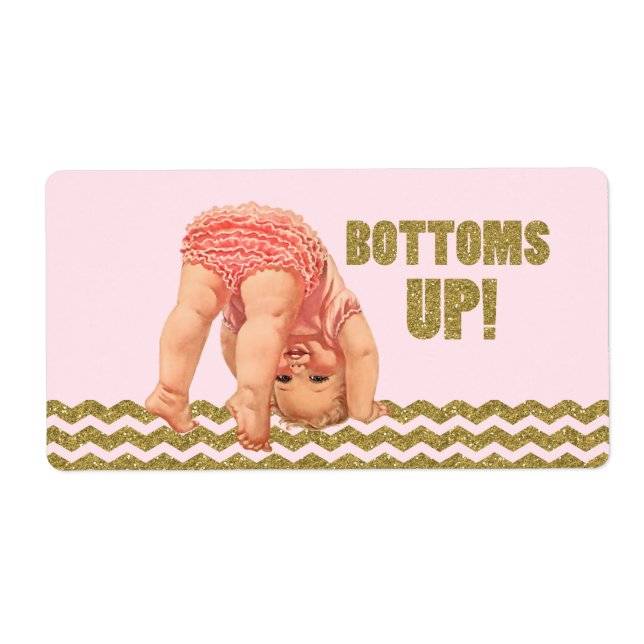 Flaschen auf der Sippe und Wasser Flaschen Etikett (Vorne)