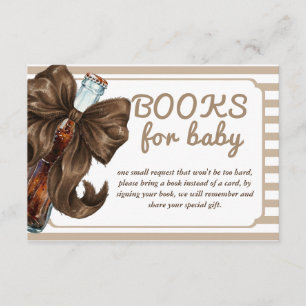 Flaschen-Bogen-Baby-Shower-Buch-Anfrage Begleitkarte