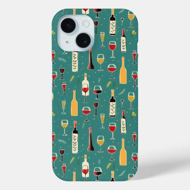 Flaschen und Glasmuster Case-Mate iPhone Hülle (Rückseite)