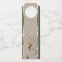 Flaschenanhänger mit edlem Pferdemotiv