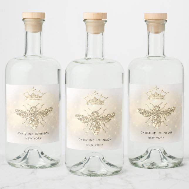 Flaschenetikett für Glitzer Alkoholflaschenetikett (Flaschen)
