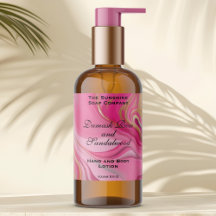 Flaschenetikett für rosa und goldene Foil-Kosmetik