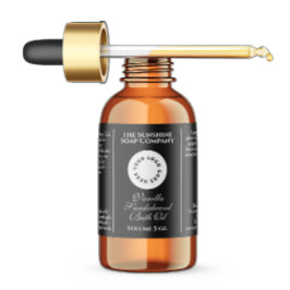 Flaschenetikett für schwarze Kosmetik Etiketten