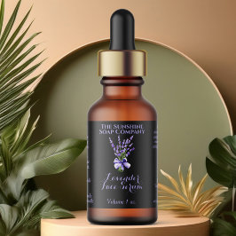 Flaschenetikett mit schwarzem Lavendel 2,375 x 1,2 Adressaufkleber