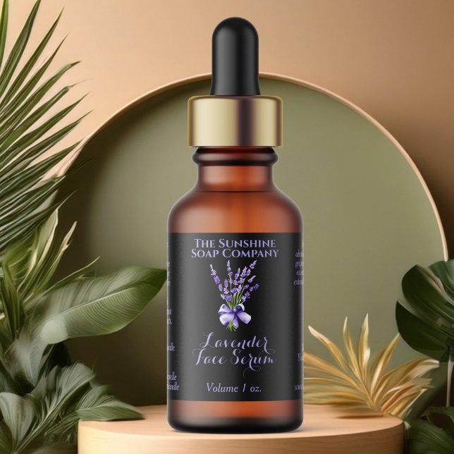 Flaschenetikett mit schwarzem Lavendel 2,375 x 1,2 Adressaufkleber (Von Creator hochgeladen)