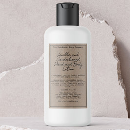 Flaschenetikett Retro Kraft Weinetikett