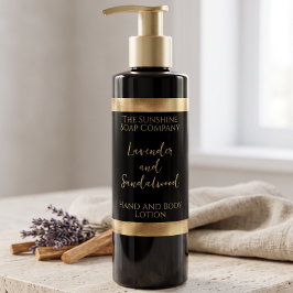 Flaschenetikett "Woven Gold Found Black Cosmetics" Rechteckiger Aufkleber