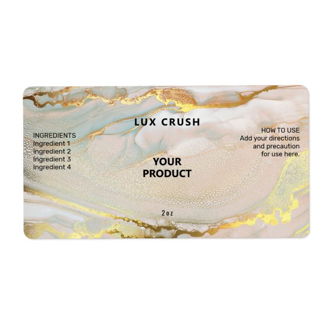 Flaschenetiketten mit rosa und goldfarbenem Alkoho (Vorne)