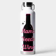 Flaschenförmiges grafisches Design Rosa Mama brauc