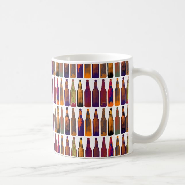 Flaschenmuster (Bier) Kaffeetasse (Rechts)
