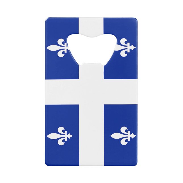 Flaschenöffner-Fahne aus Edelstahl, Quebec Geldbeutel Flaschenöffner (Vorderseite)
